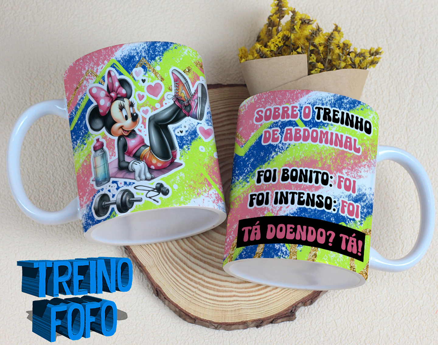 19 Artes para Caneca e Garrafa Treino Fofo Amizade Arquivo Editável 24