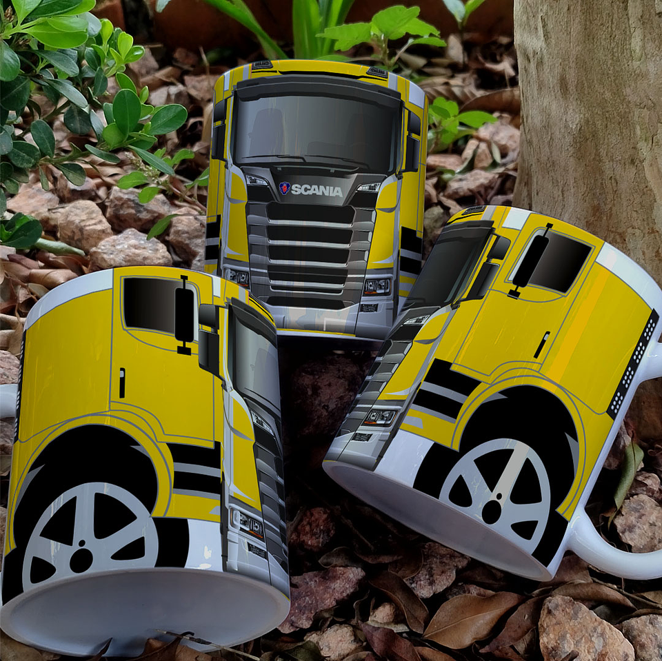 7 Artes para Caneca Caminhão Scania Arquivo em Jpg 2