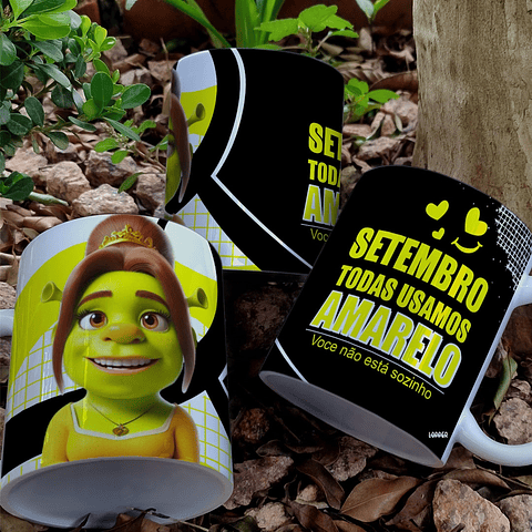 9 Artes para Caneca Setembro Amarelo Arquivo Editável