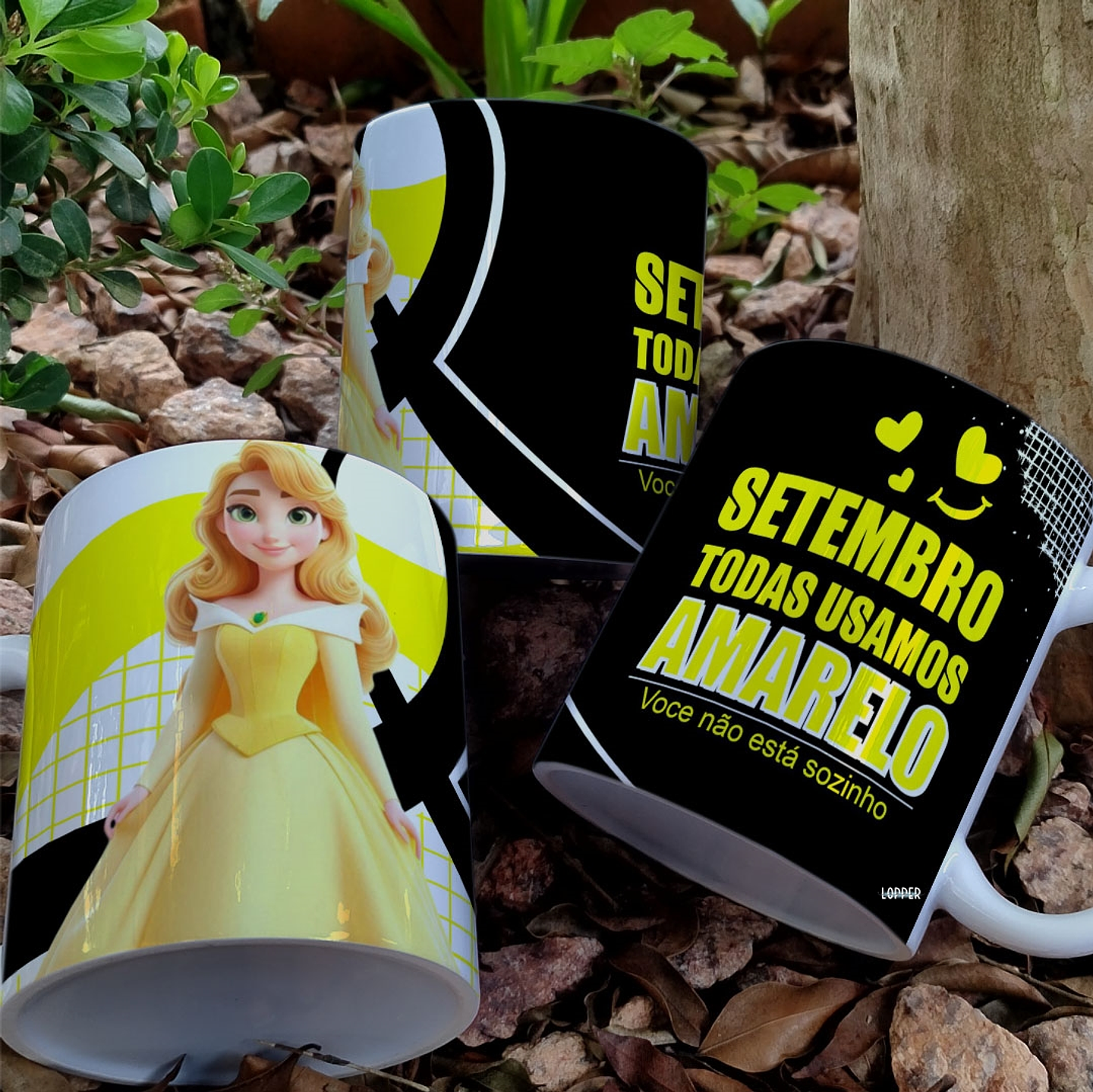 9 Artes para Caneca Setembro Amarelo Arquivo Editável 2