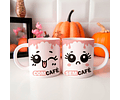 6 Artes para Caneca Carinhas Com Café Sem Café Arquivo Editável