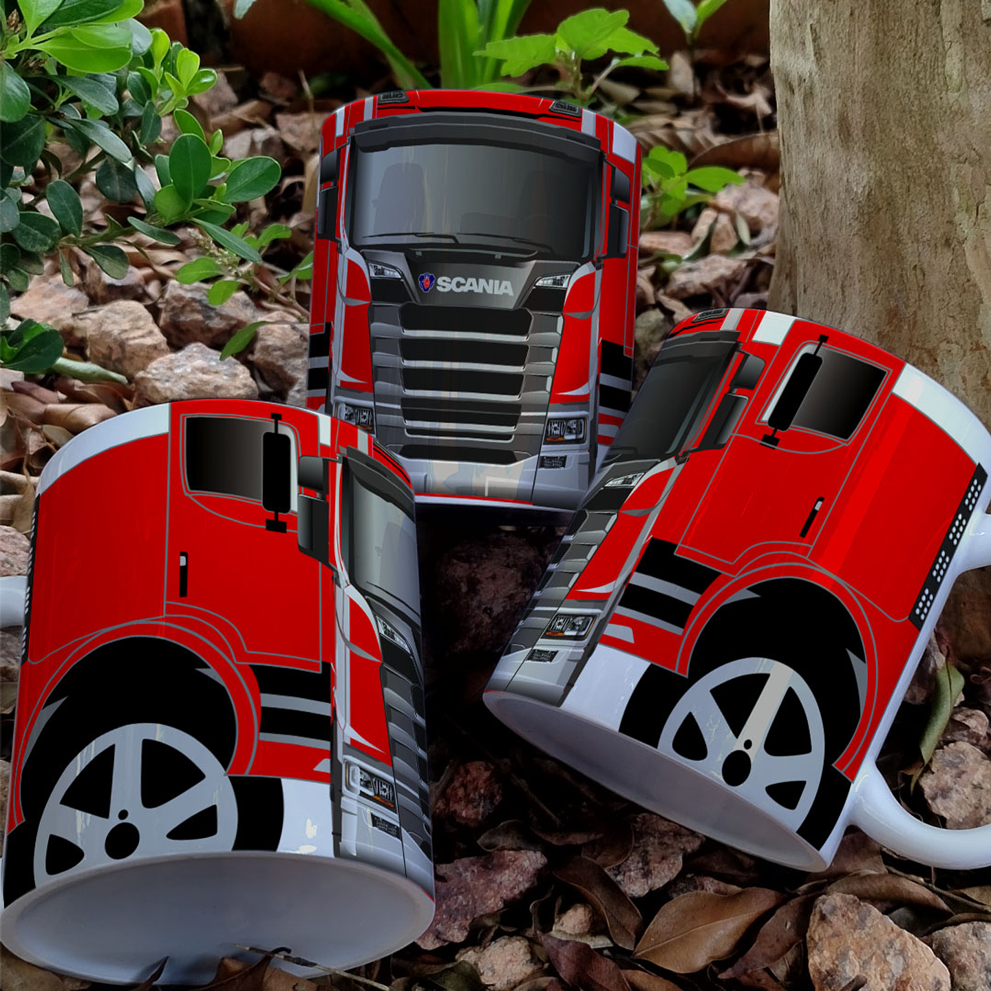 7 Artes para Caneca Caminhão Scania Arquivo em Jpg 4