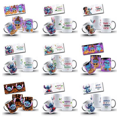 14 Artes para Caneca Stitch Arquivo em Jpg