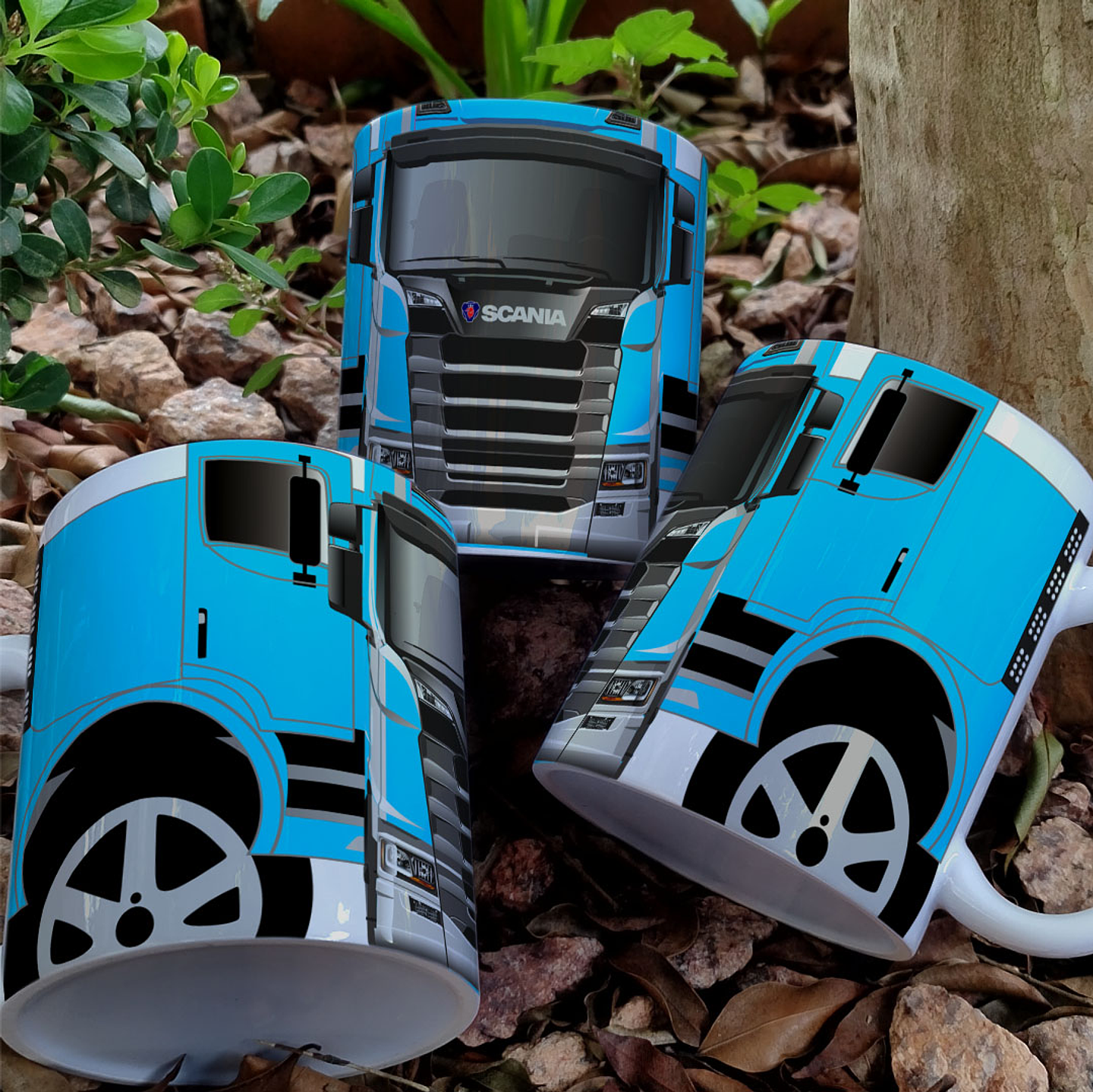 7 Artes para Caneca Caminhão Scania Arquivo em Jpg 5