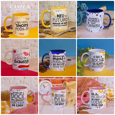 25 Artes para Caneca Frases Deboche Arquivo em Jpg