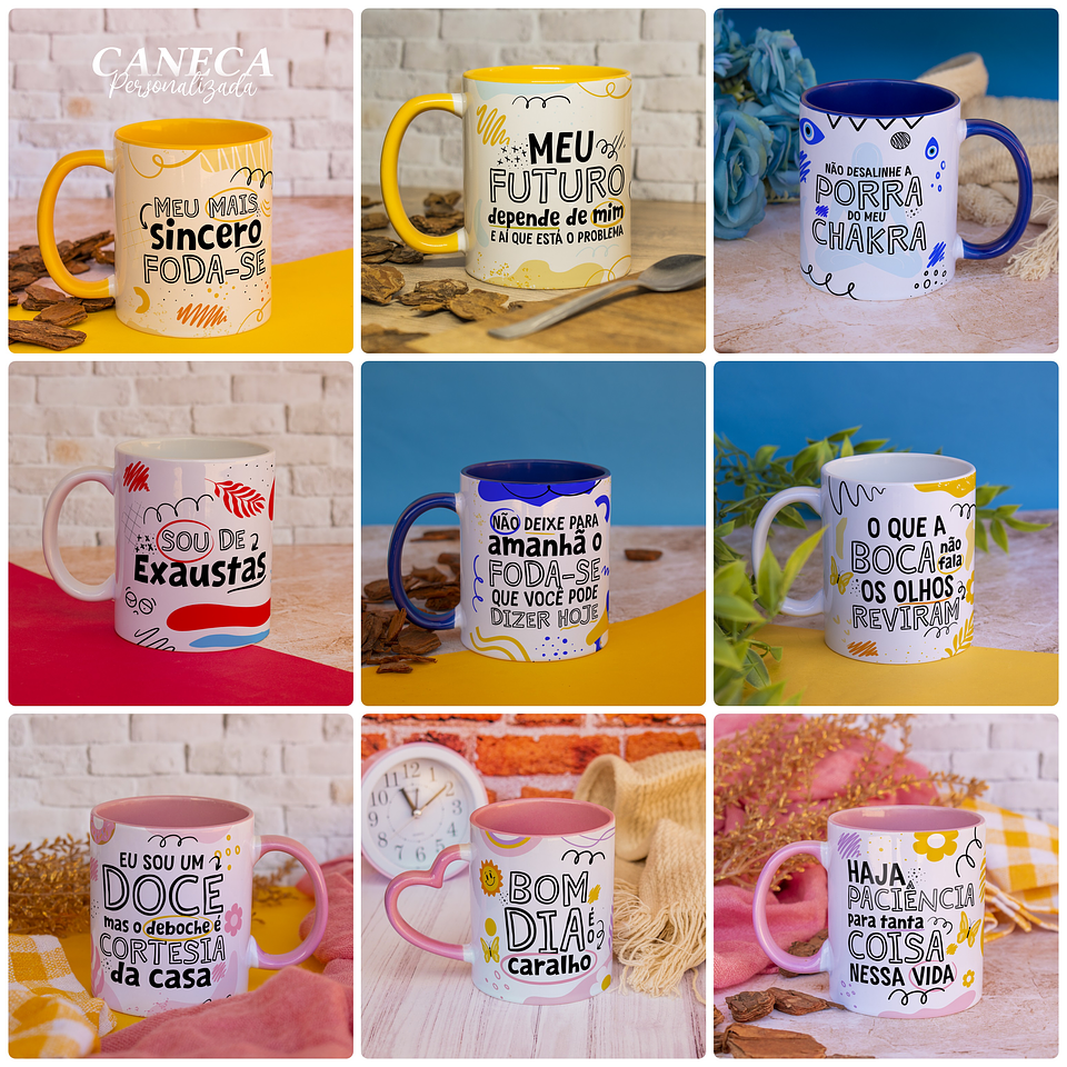 25 Artes para Caneca Frases Deboche Arquivo em Jpg 1