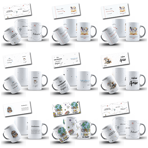 43 Artes para Caneca Dia dos Professores Arquivo em Jpg