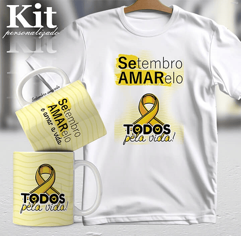 20 Artes para Canecas e Camisa Setembro Amarelo Arquivo Editável