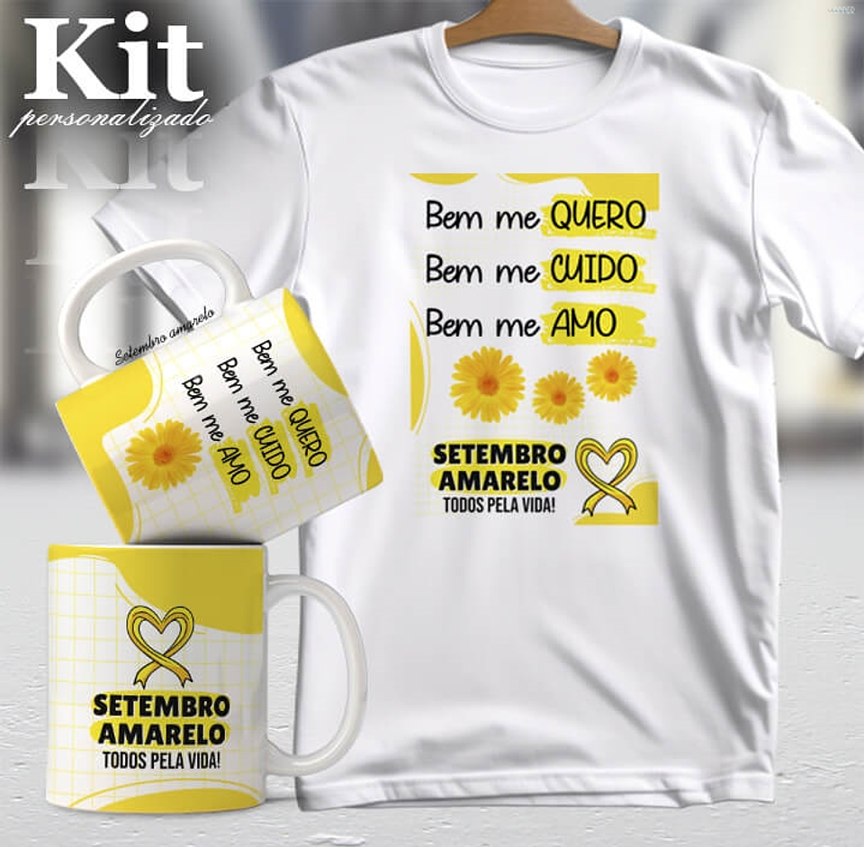 20 Artes para Canecas e Camisa Setembro Amarelo Arquivo Editável 6