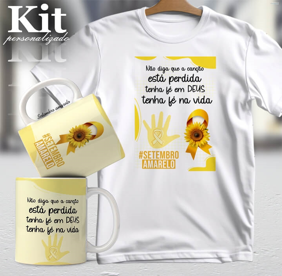 20 Artes para Canecas e Camisa Setembro Amarelo Arquivo Editável 8