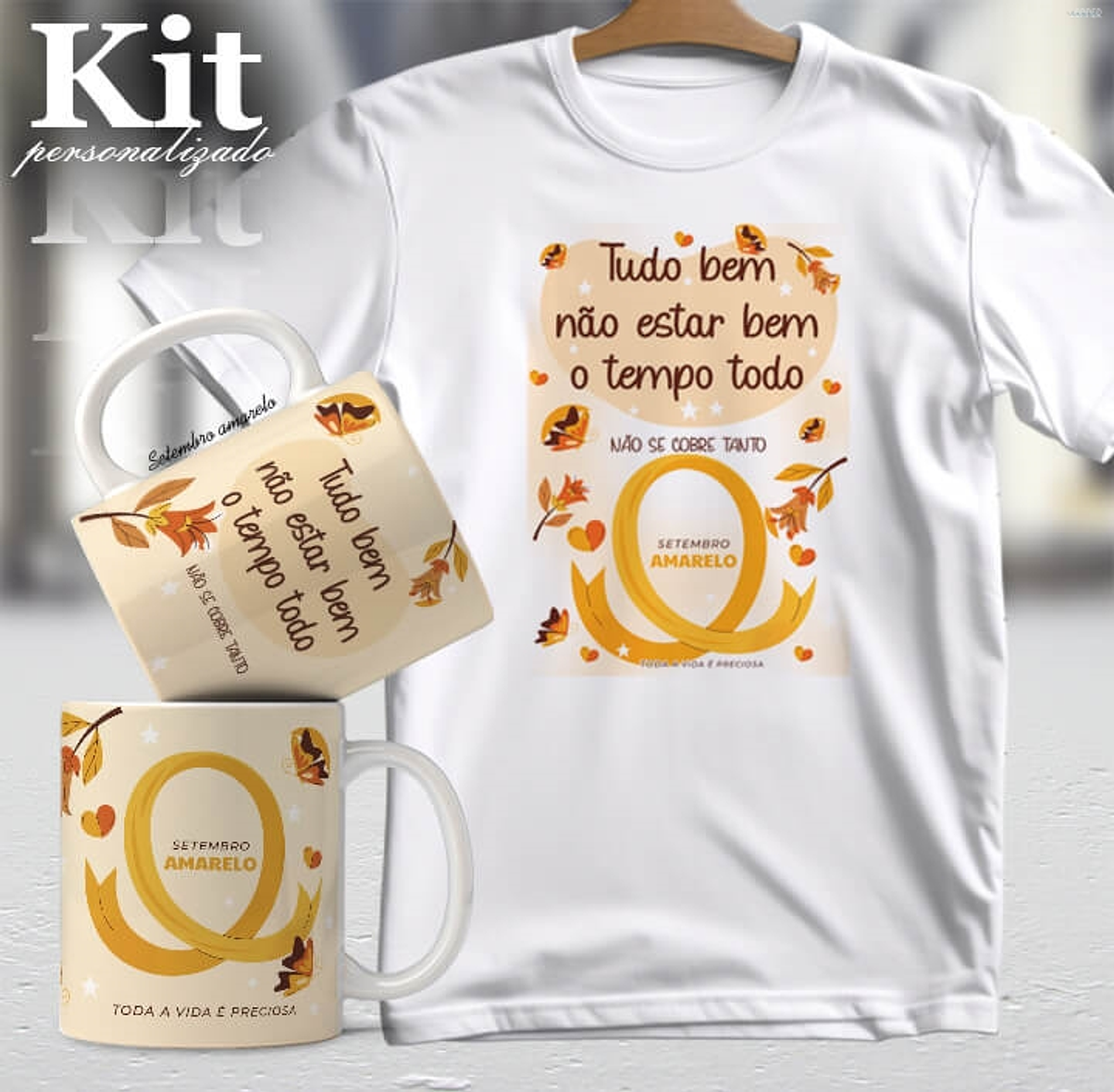 20 Artes para Canecas e Camisa Setembro Amarelo Arquivo Editável 9