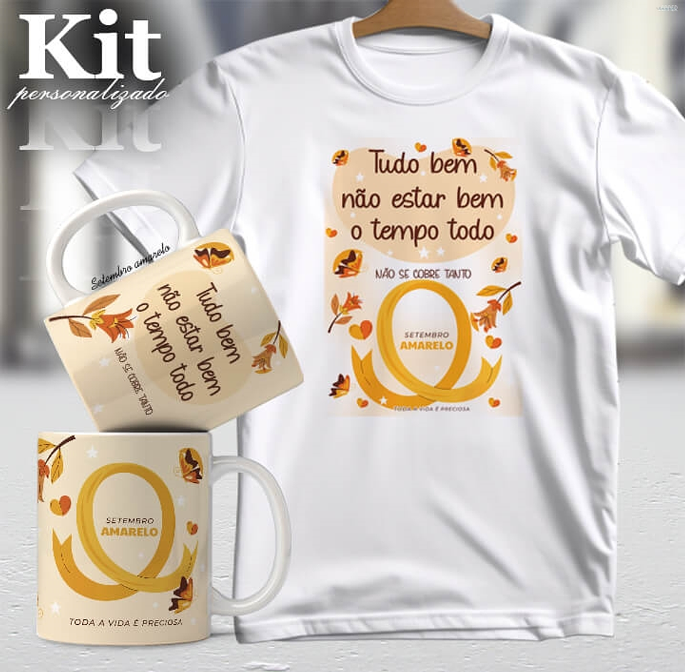 20 Artes para Canecas e Camisa Setembro Amarelo Arquivo Editável 9