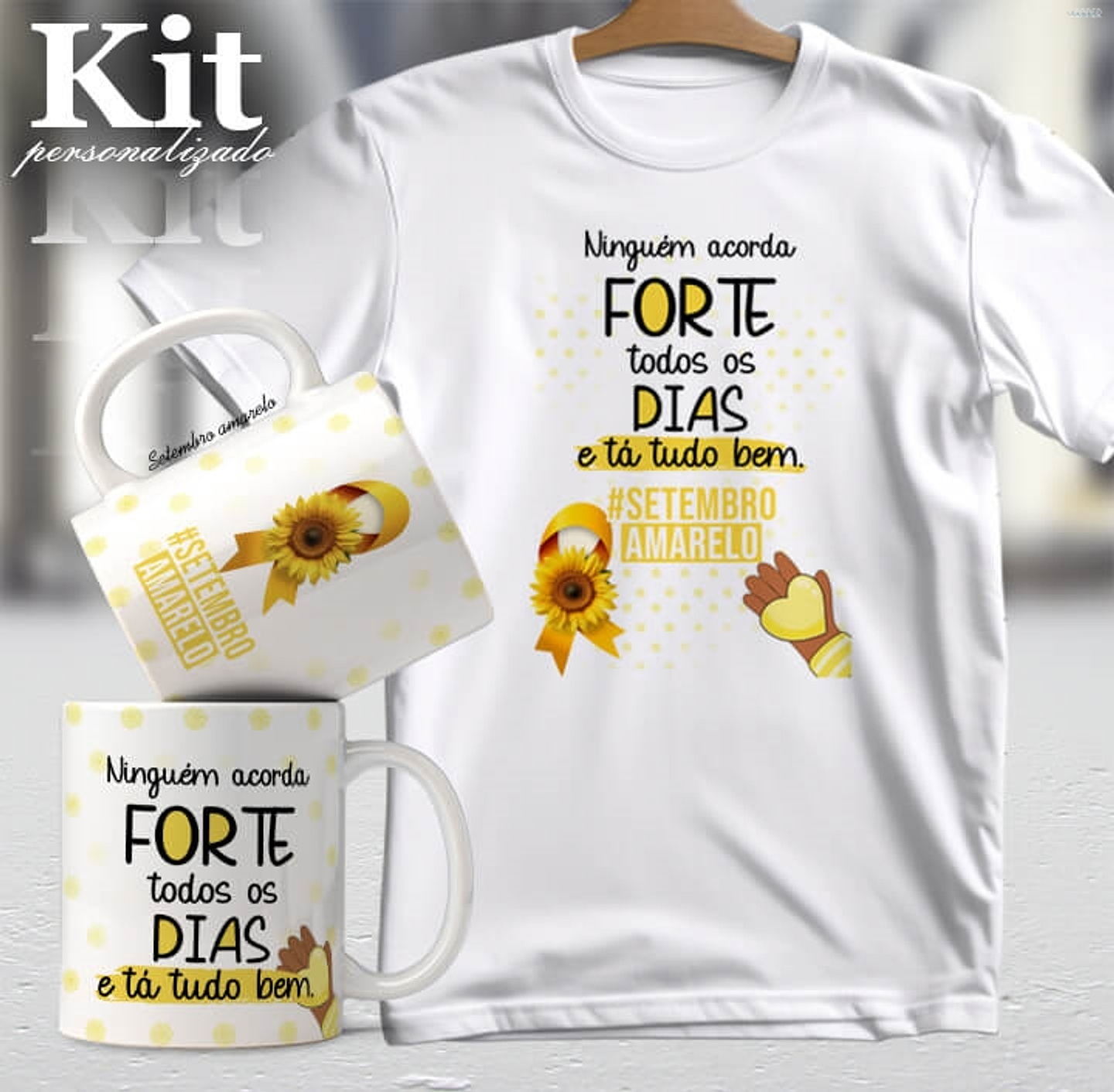 20 Artes para Canecas e Camisa Setembro Amarelo Arquivo Editável 10