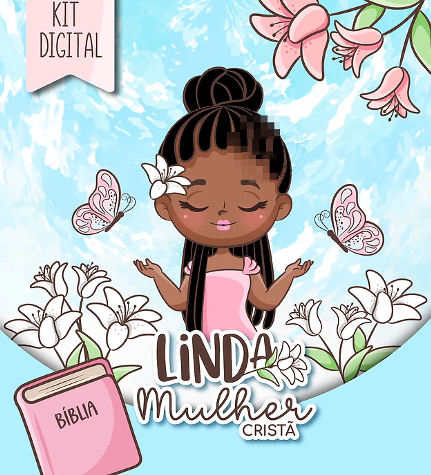 Kit Digital Linda Mulher Cristã Arquivos em Png  1