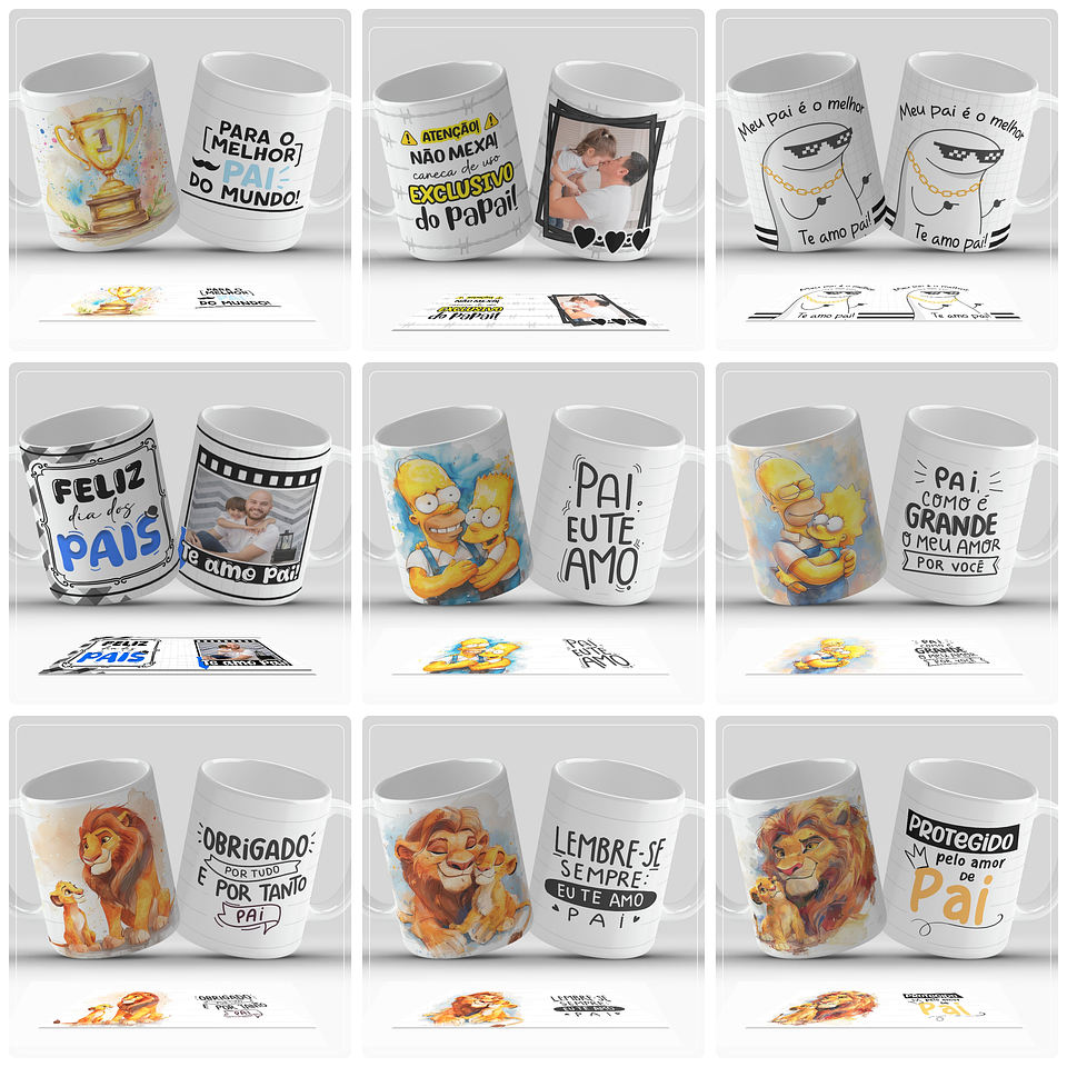 35 Artes para Canecas Dia dos Pais Arquivo em Jpg 2
