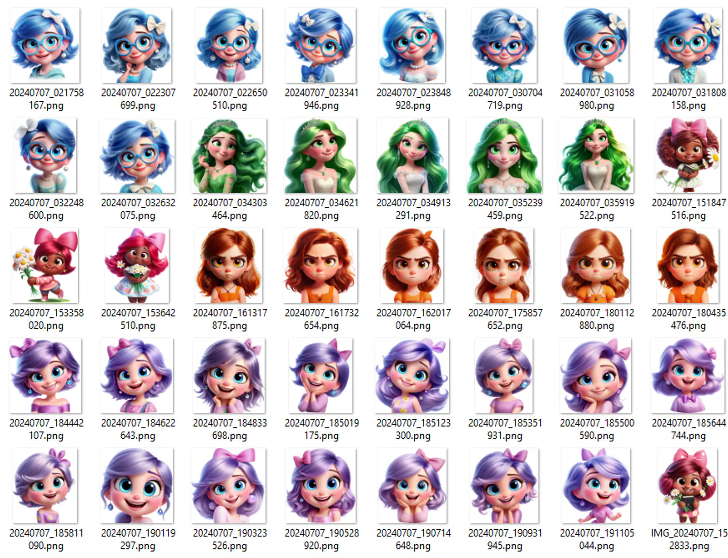 Kit Digital Mascotinhas Sentimentos Divertidamente e outros Arquivos em Png  1