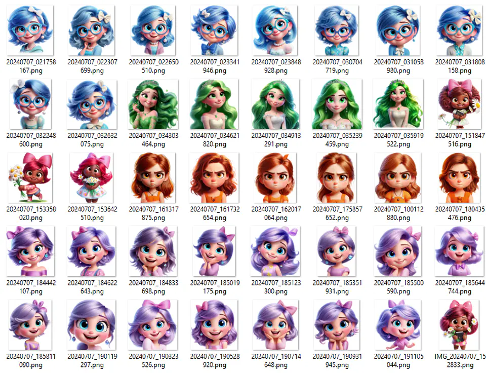 Kit Digital Mascotinhas Sentimentos Divertidamente e outros Arquivos em Png  1