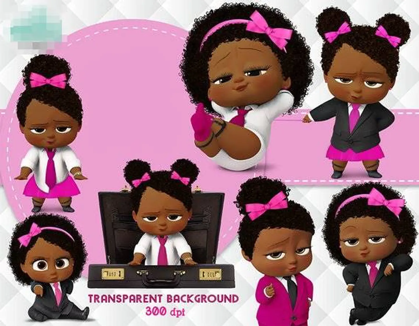 Kit Digital Poderosa Chefinha Afro Negra em Png 1