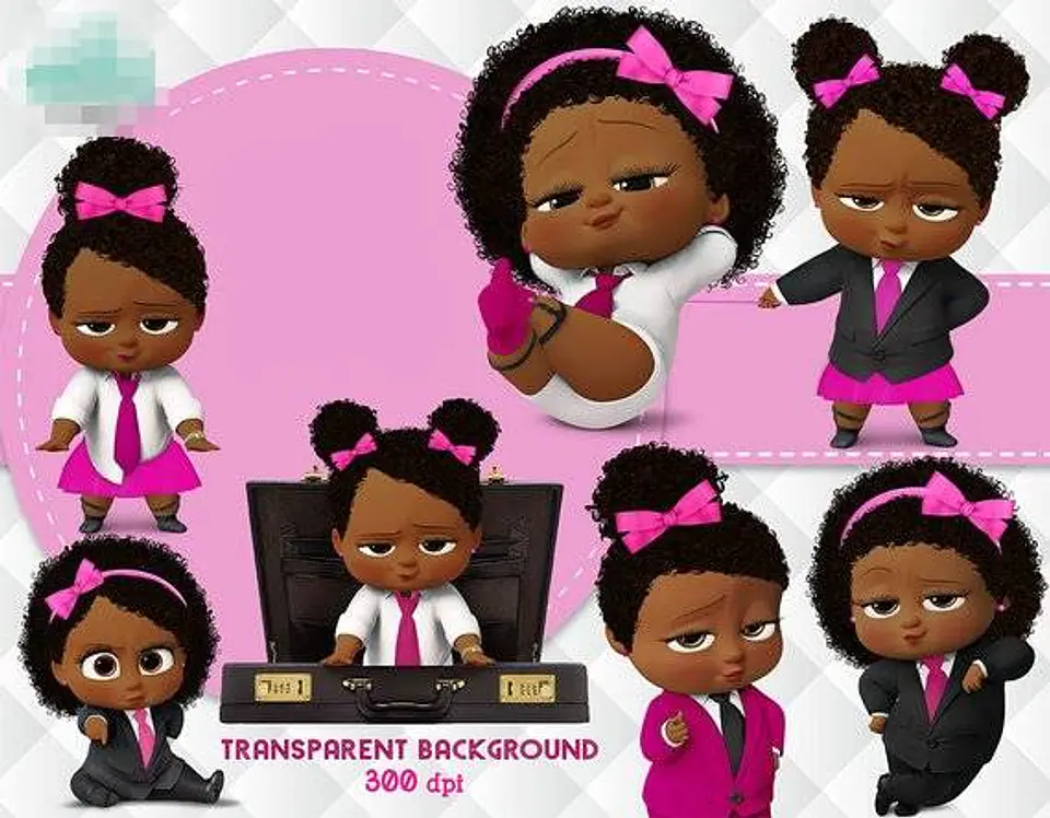 Kit Digital Poderosa Chefinha Afro Negra em Png 1