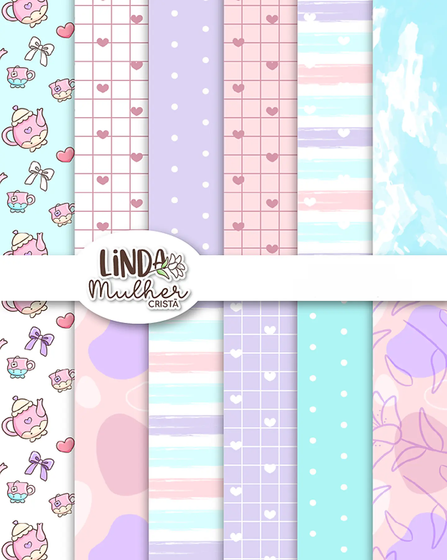 Kit Digital Linda Mulher Cristã Arquivos em Png  5