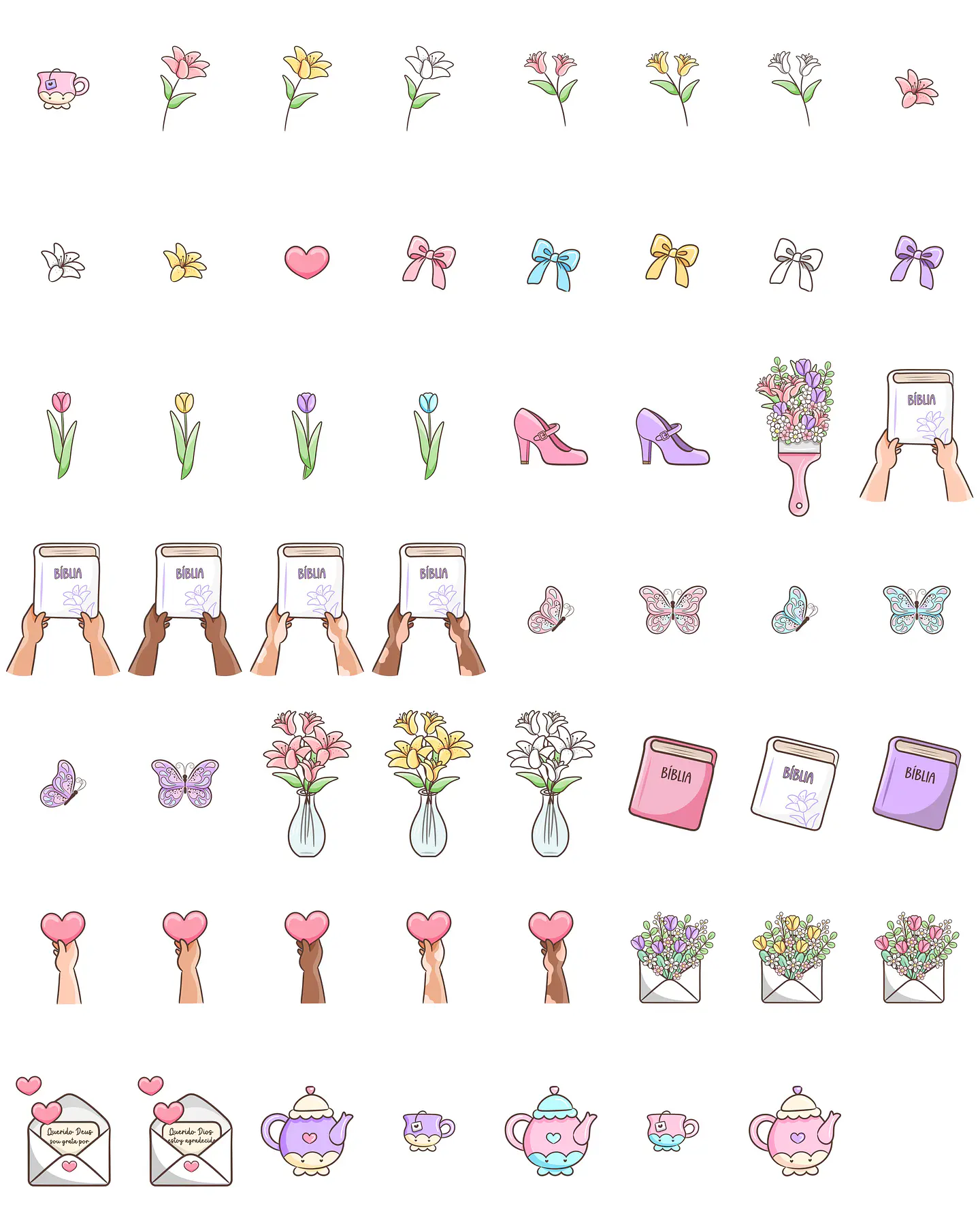 Kit Digital Linda Mulher Cristã Arquivos em Png  6