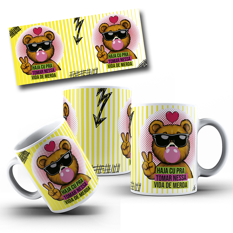 6 Artes para Caneca Frases Irônicas Arquivo em Jpg 2