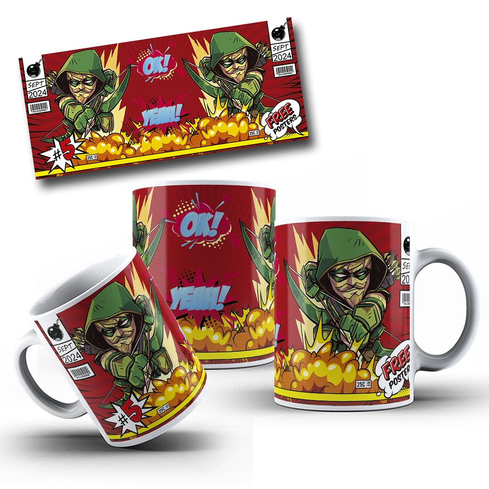 10 Artes para Caneca Heróis Personagens Arquivo Editável  2