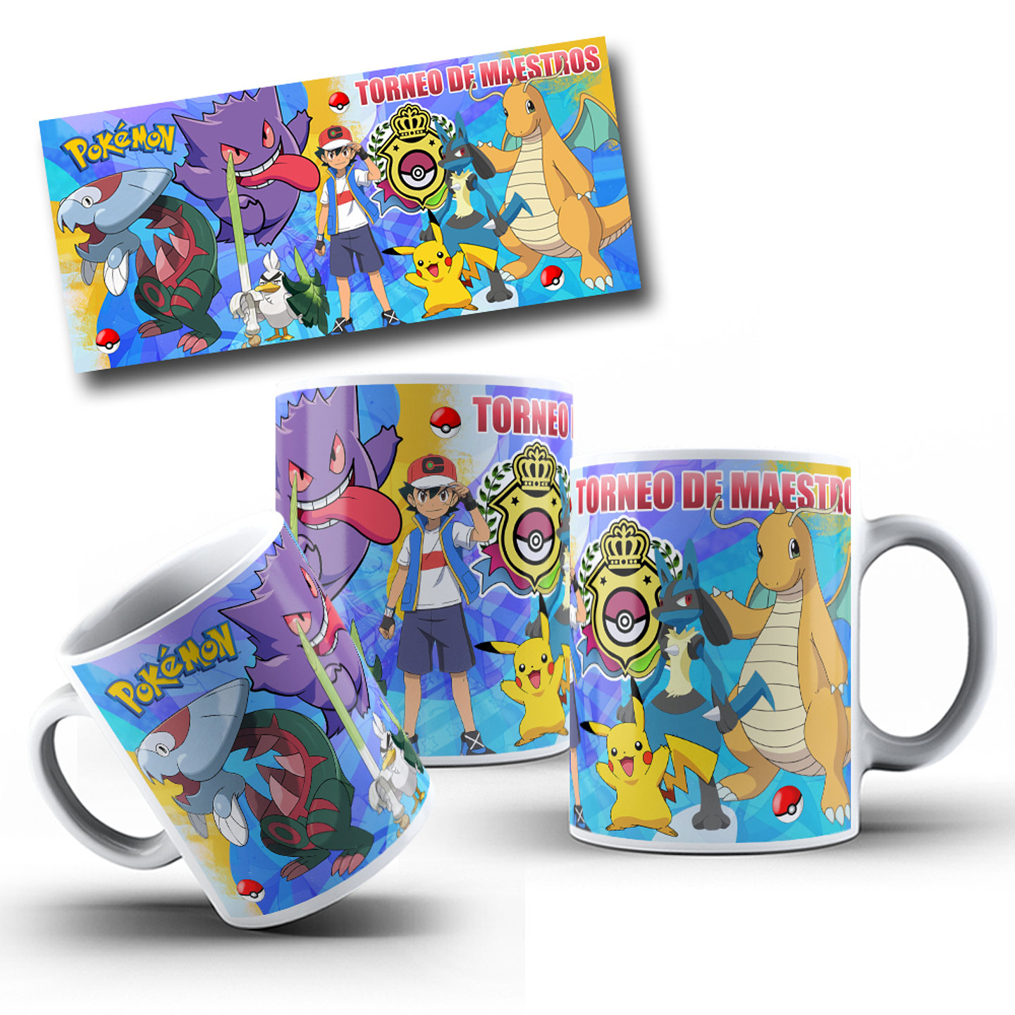 10 Artes para Caneca Pokemon Arquivo Editável 2