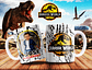 7 Artes para Caneca Jurassic Park Arquivo Editável - Thumbnail 3