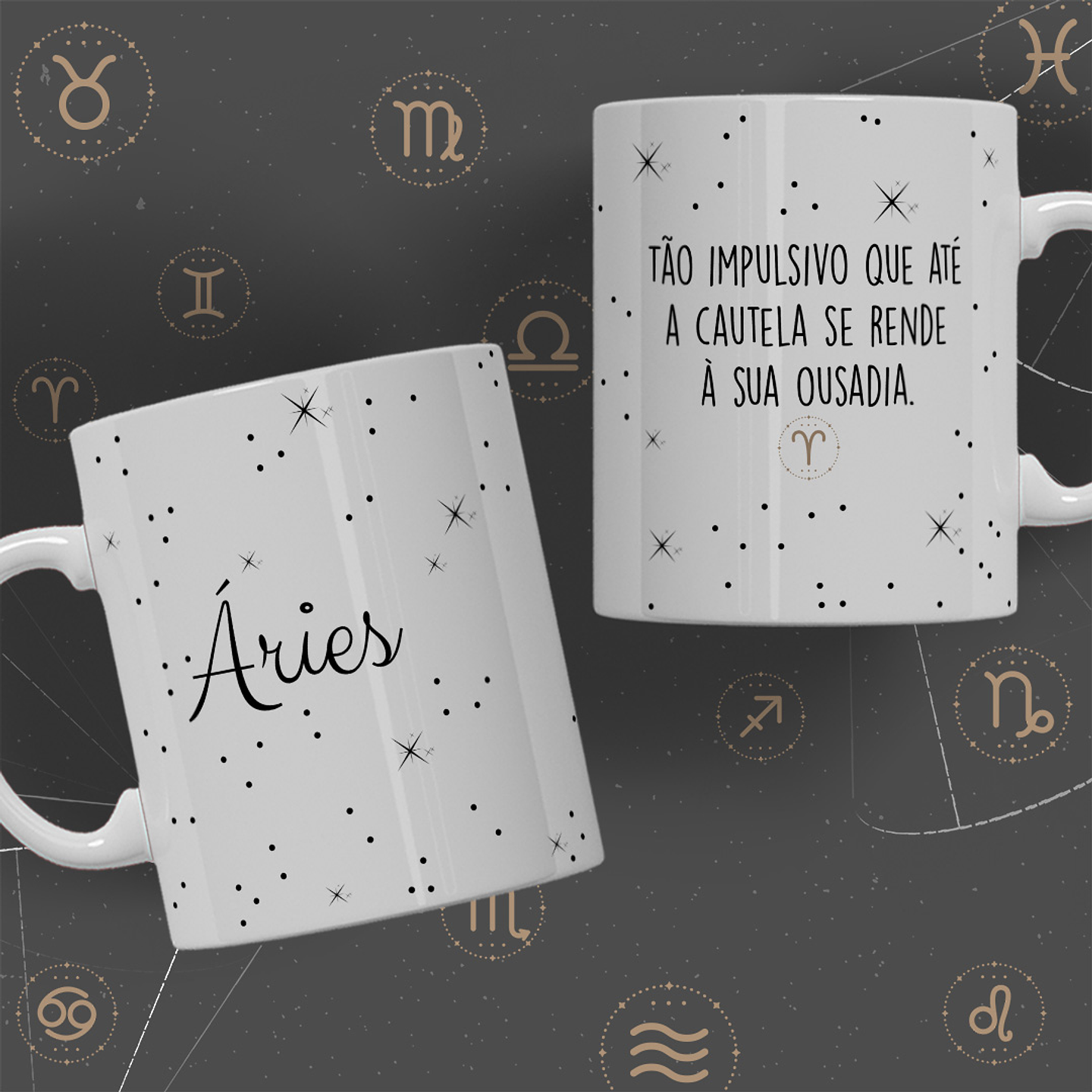 12 Artes para Caneca Signos Minimalista Arquivo Editável  2