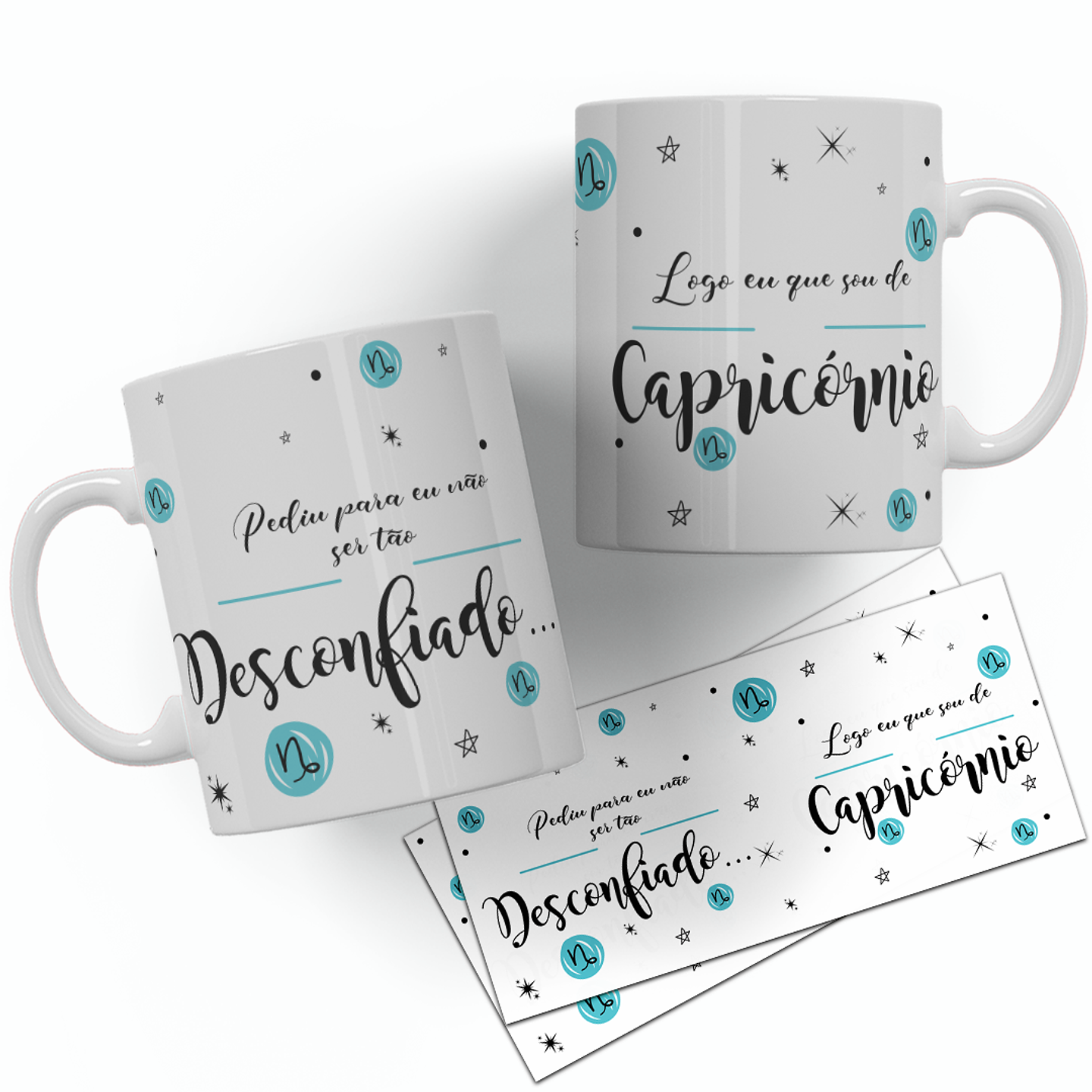 12 Artes para Caneca Signos Arquivo Editável  3