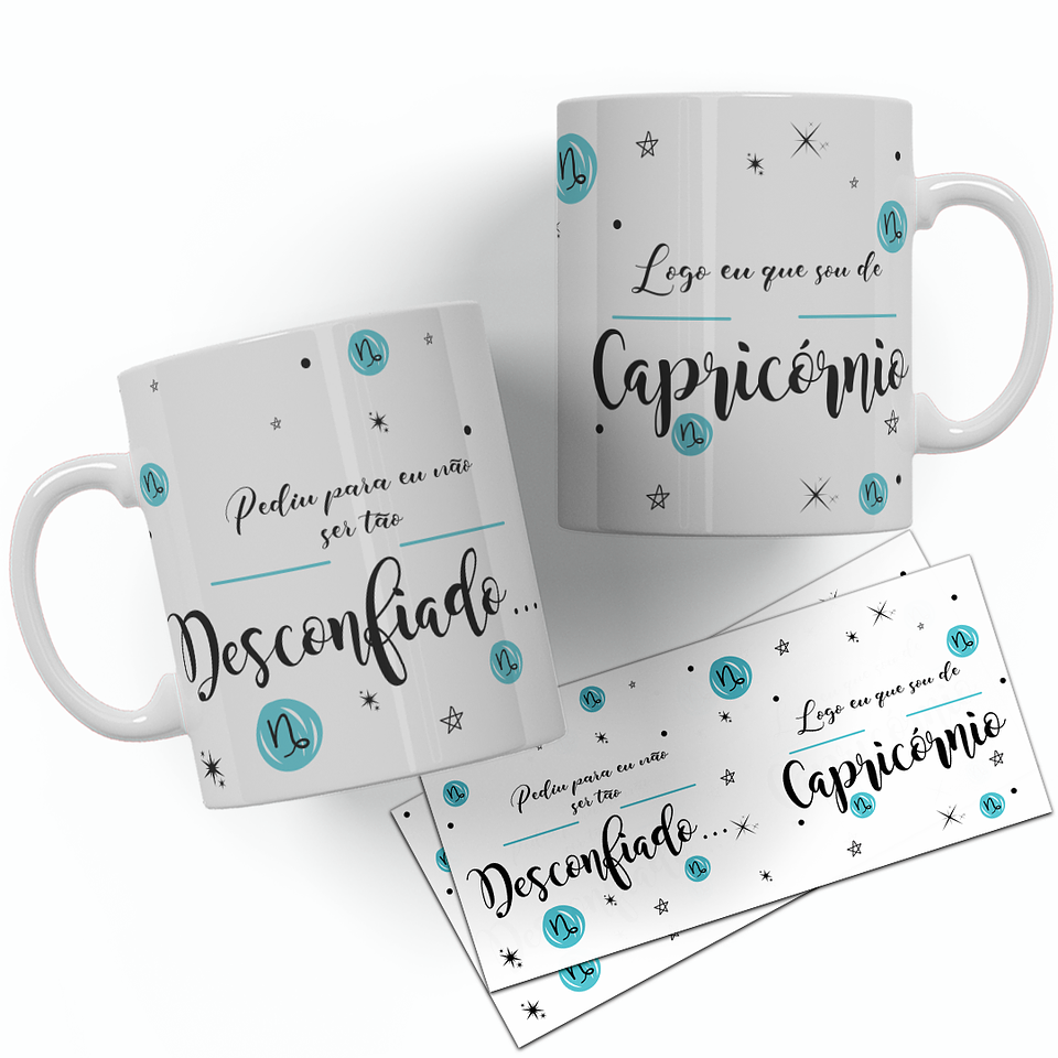 12 Artes para Caneca Signos Arquivo Editável  3