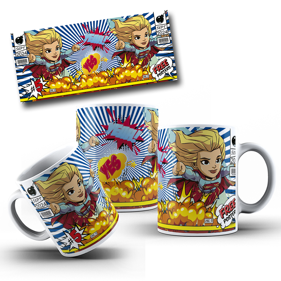 10 Artes para Caneca Heróis Personagens Arquivo Editável  9