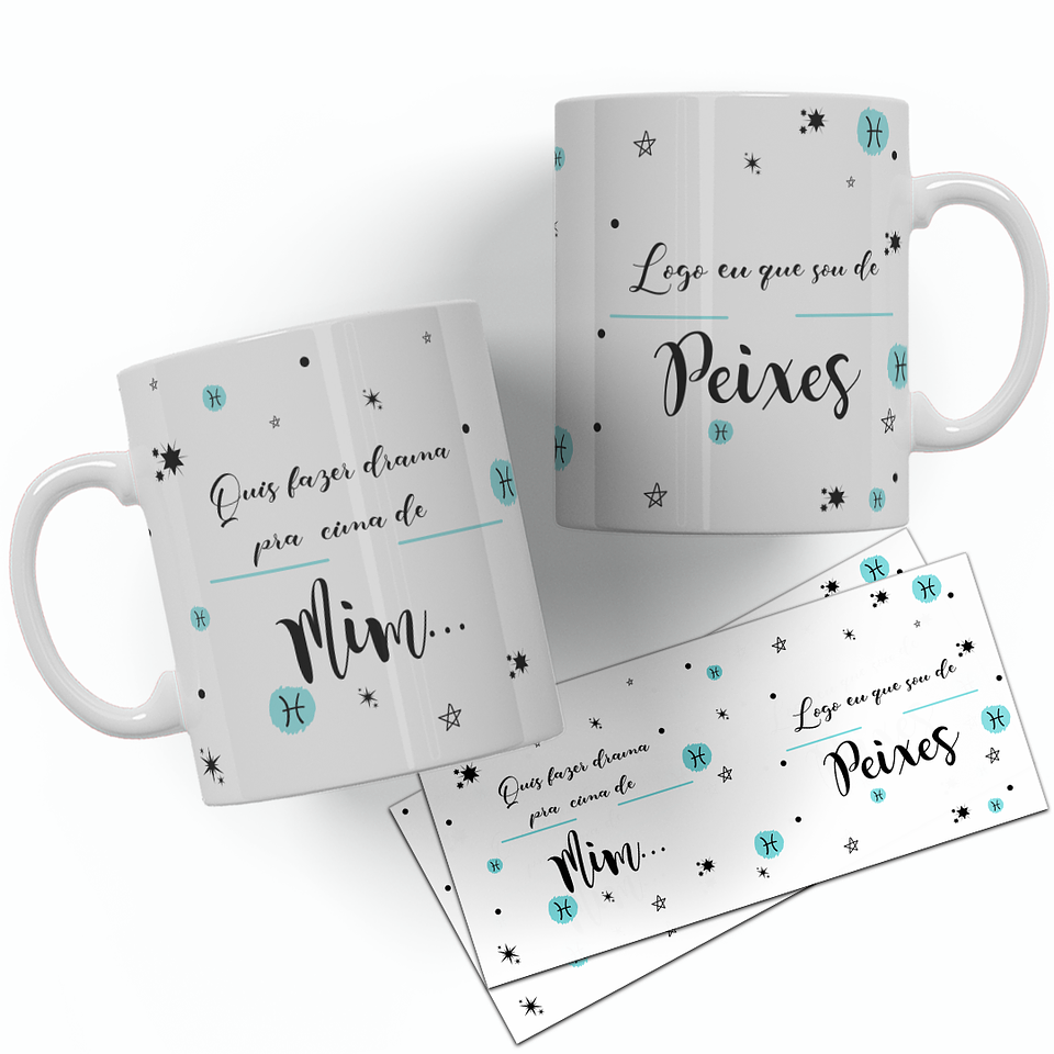 12 Artes para Caneca Signos Arquivo Editável  5