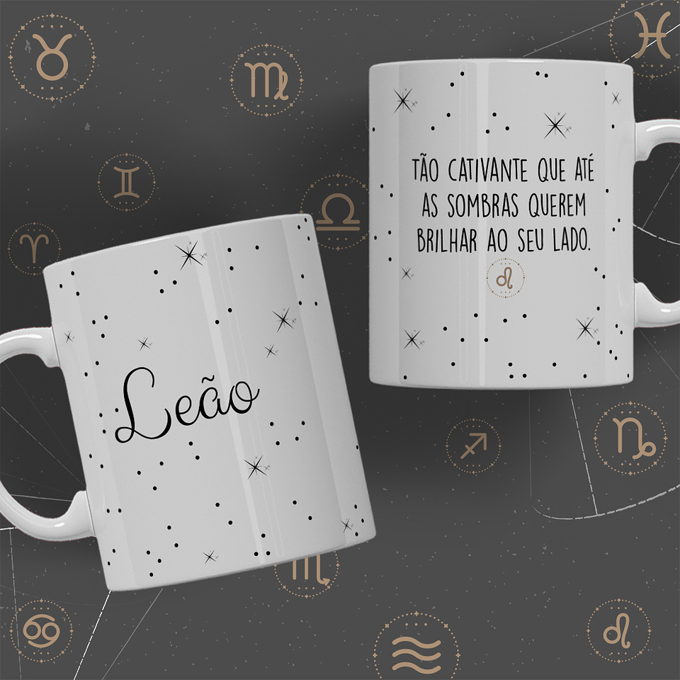 12 Artes para Caneca Signos Minimalista Arquivo Editável  6