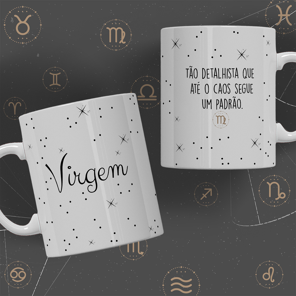 12 Artes para Caneca Signos Minimalista Arquivo Editável  7