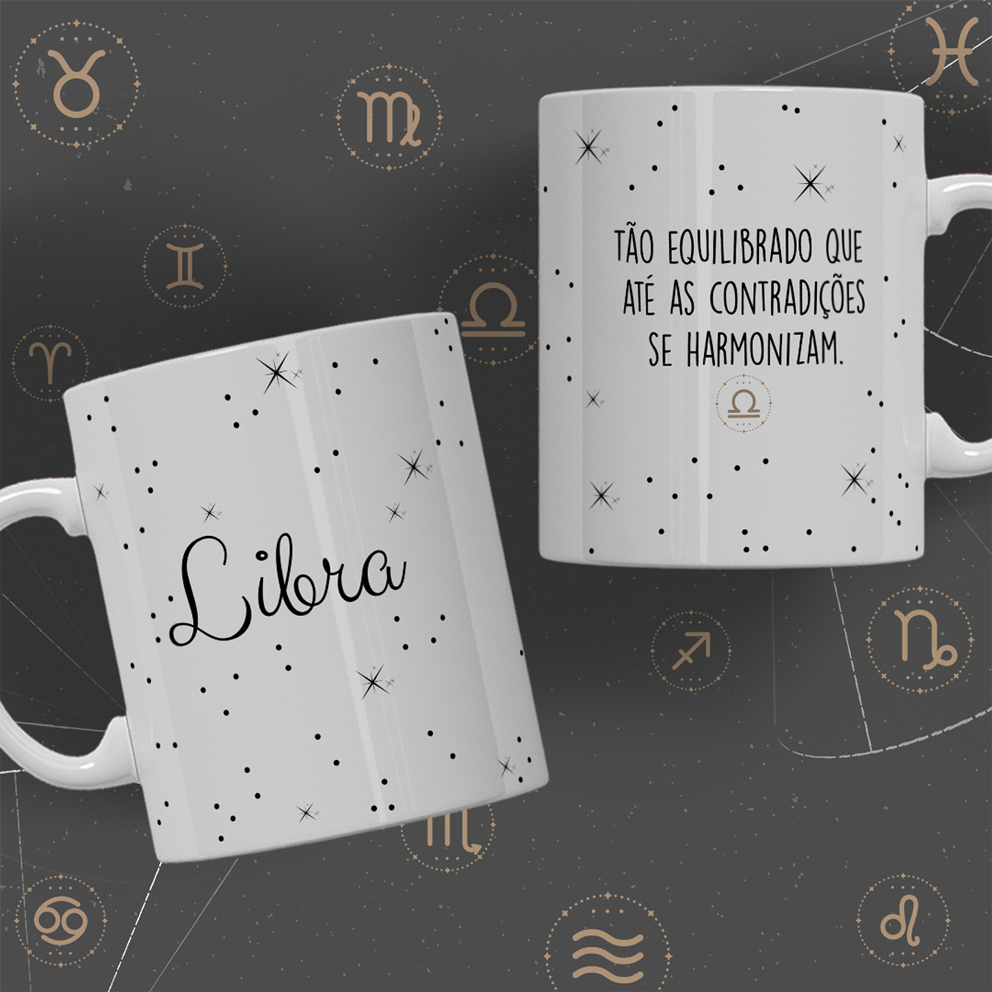 12 Artes para Caneca Signos Minimalista Arquivo Editável  8