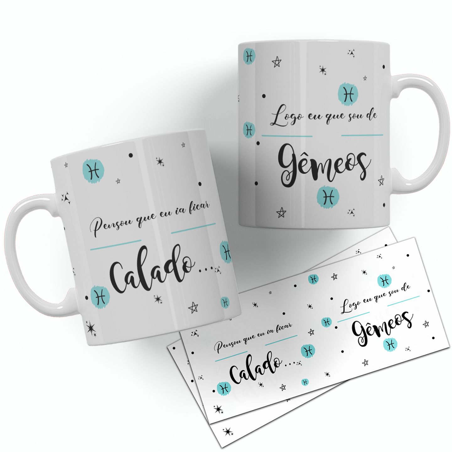 12 Artes para Caneca Signos Arquivo Editável  9