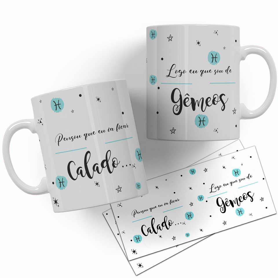 12 Artes para Caneca Signos Arquivo Editável  9