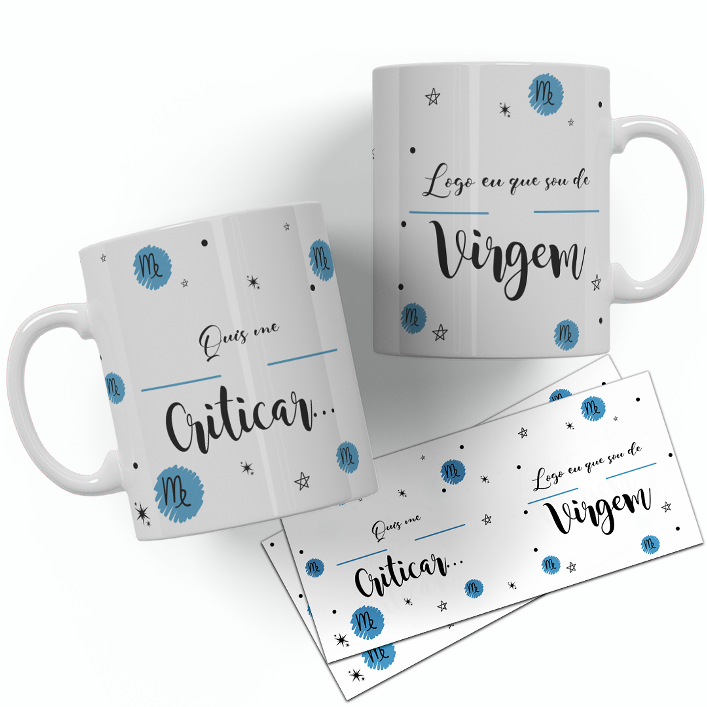 12 Artes para Caneca Signos Arquivo Editável  12