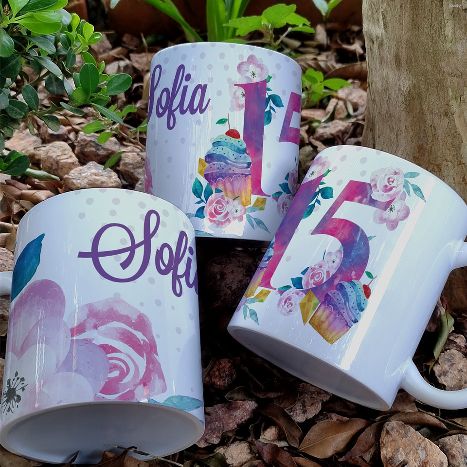 7 Artes para Caneca Aniversário 15 Anos Arquivo Editável  3