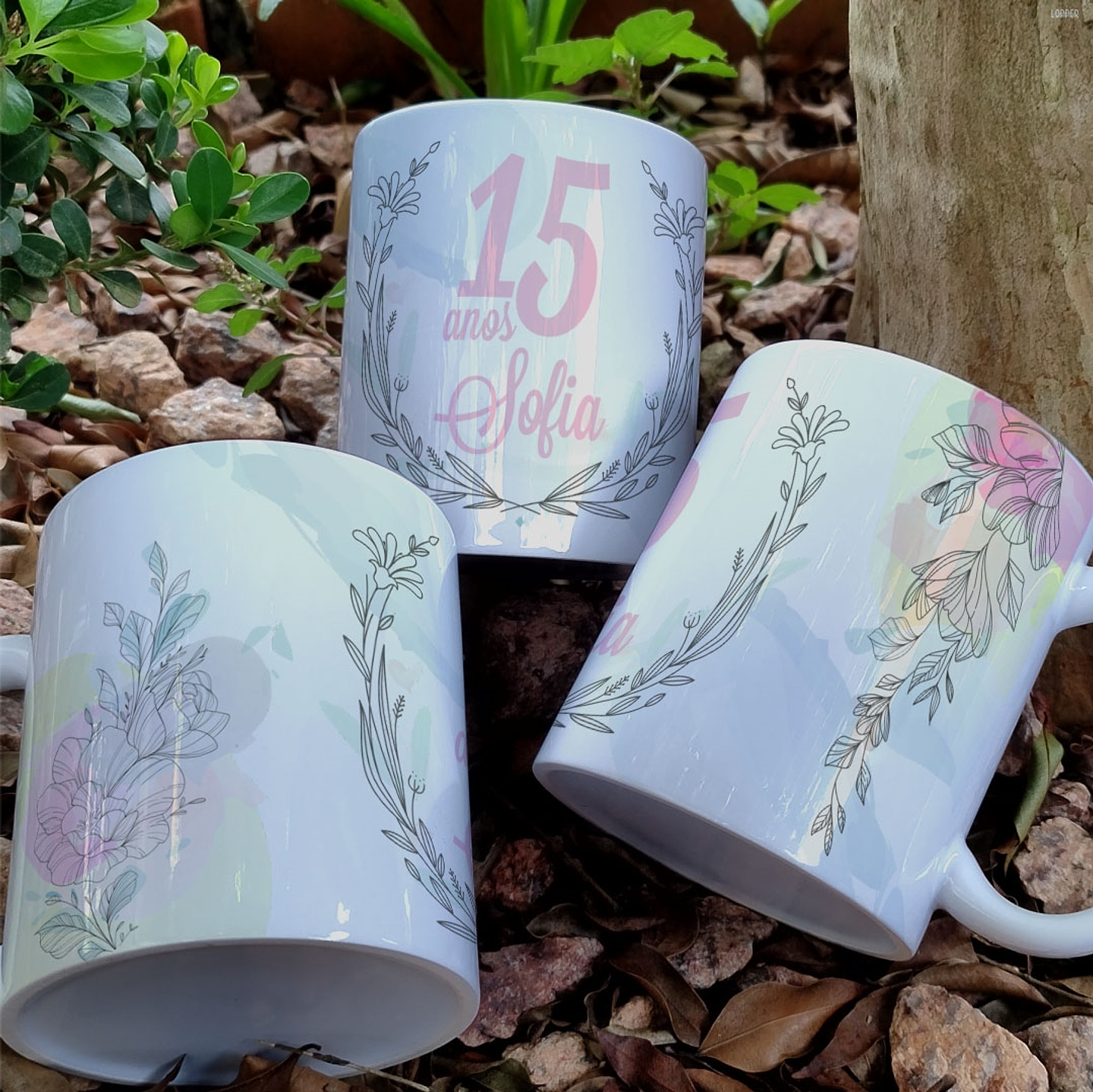 7 Artes para Caneca Aniversário 15 Anos Arquivo Editável  6