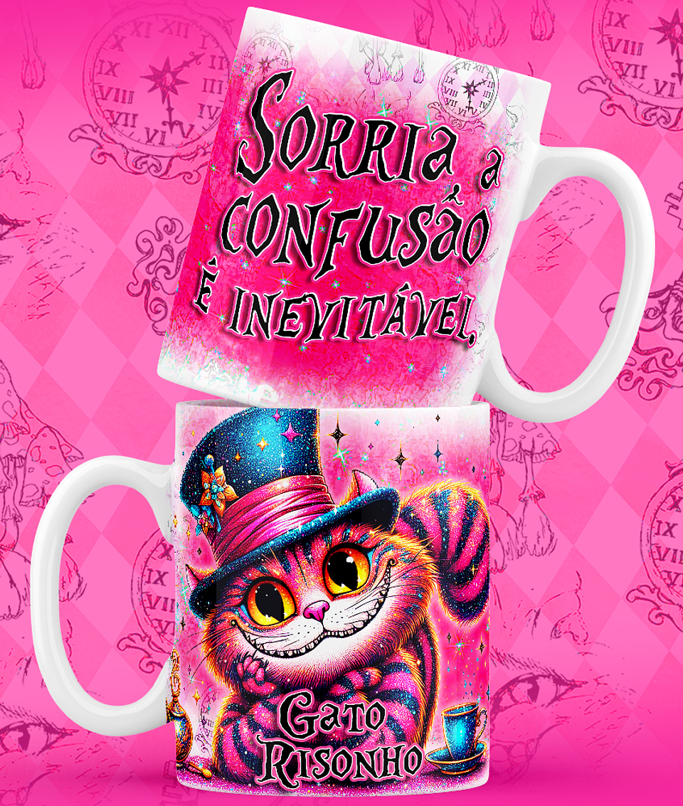 9 Artes para Caneca Alice no Pais das Maravilhas Arquivo em Jpg 5