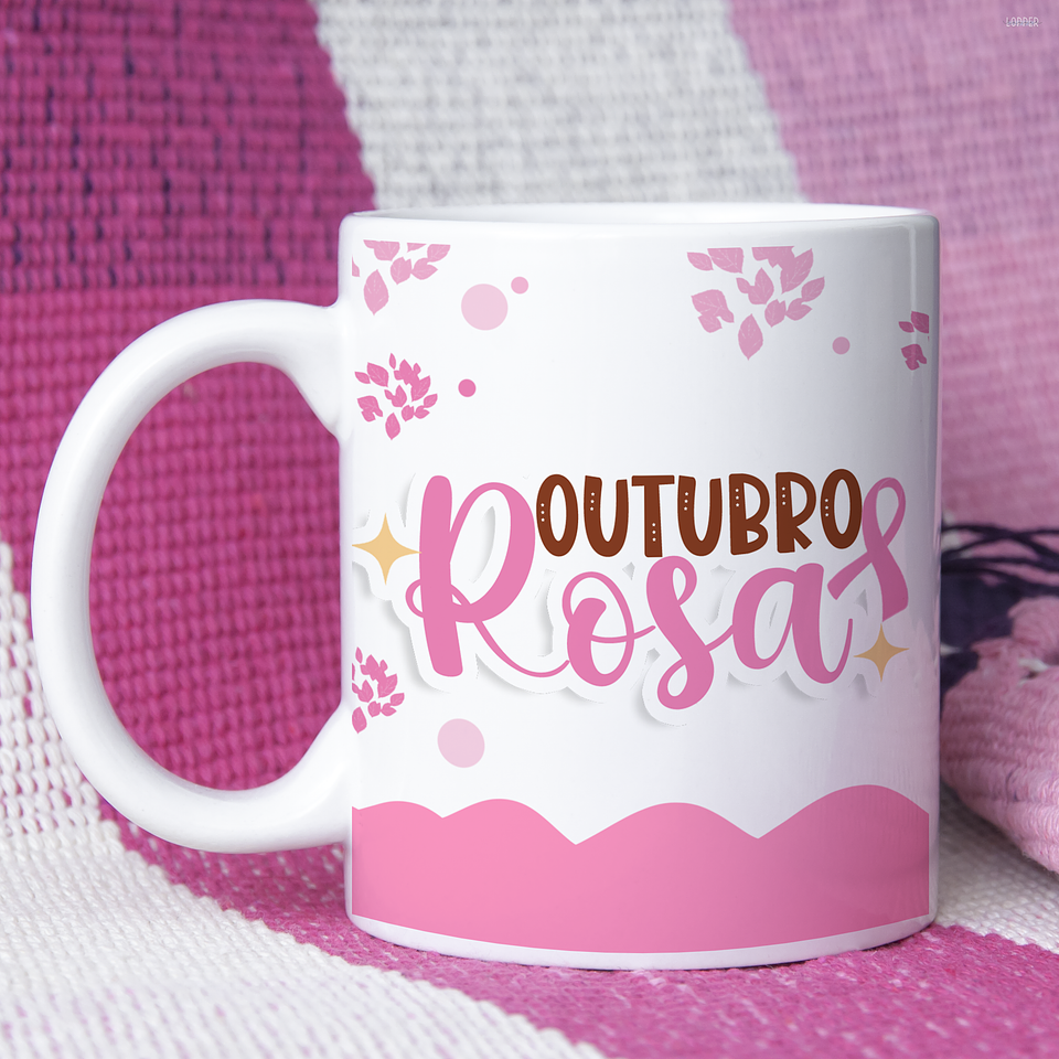 9 Artes para Caneca Outubro Rosa Arquivo em Jpg  3