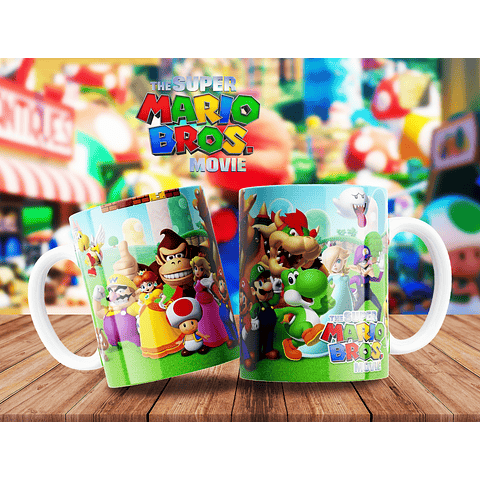 10 Artes para Caneca Super Mario Arquivo Editável 