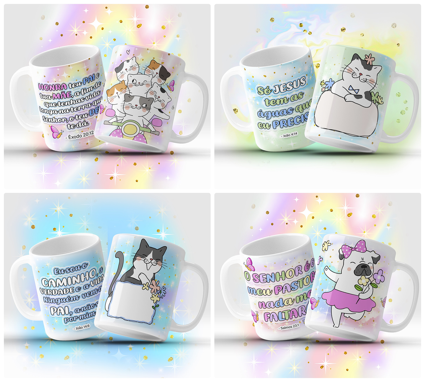 12 Artes para Caneca Gatinhos Fofinhos Arquivo em Jpg 2