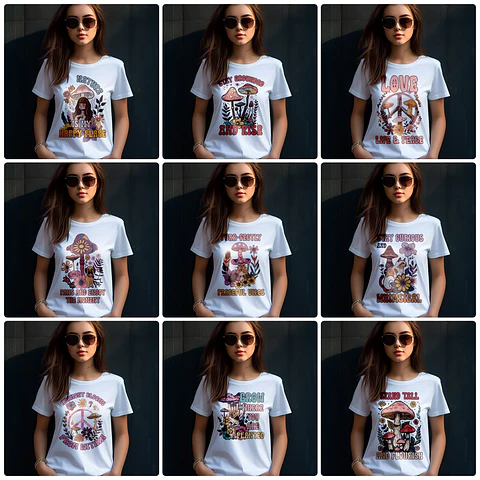 20 Artes para Camisa Boho Arquivo em Png
