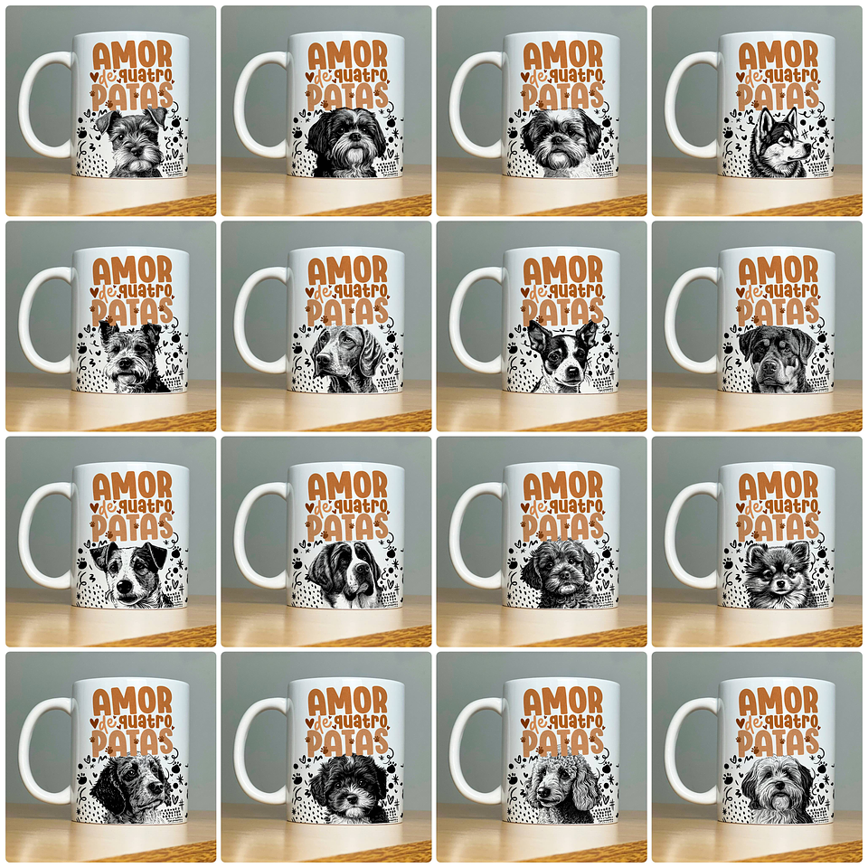 110 Artes para Canecas Pets Vol.1  Arquivo em Jpg  3