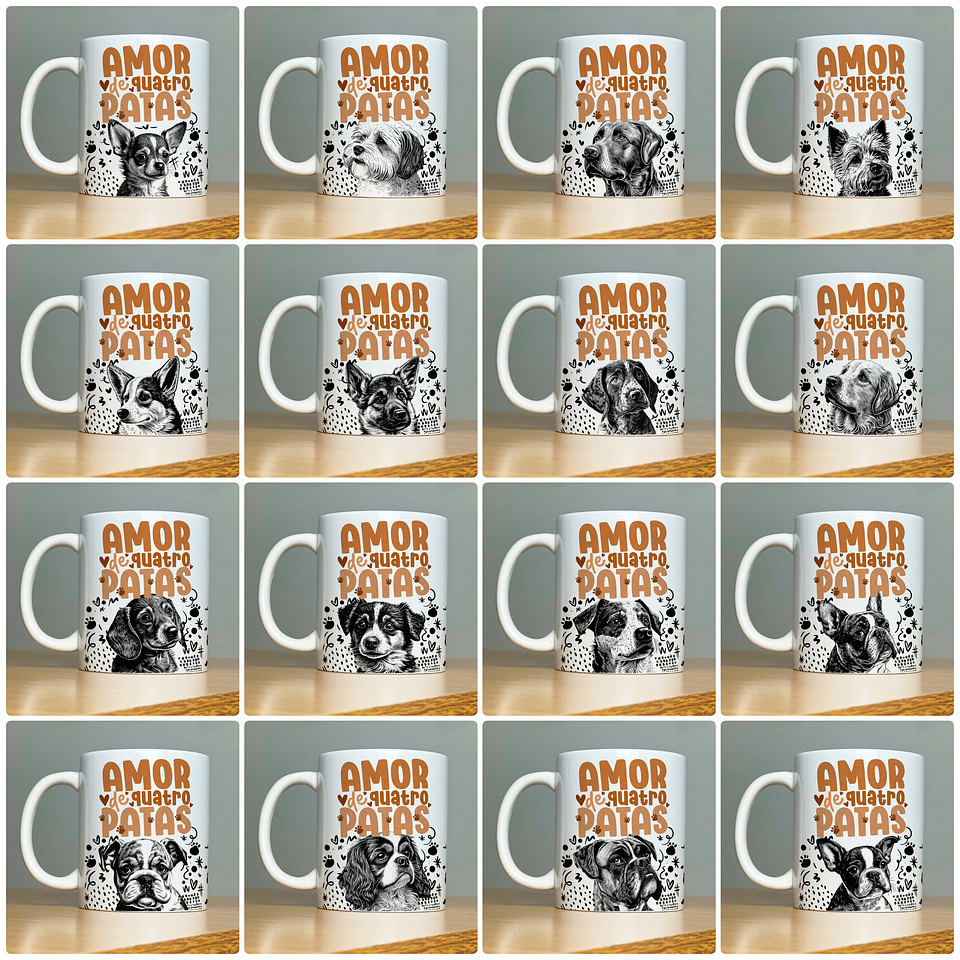 110 Artes para Canecas Pets Vol.1  Arquivo em Jpg  4