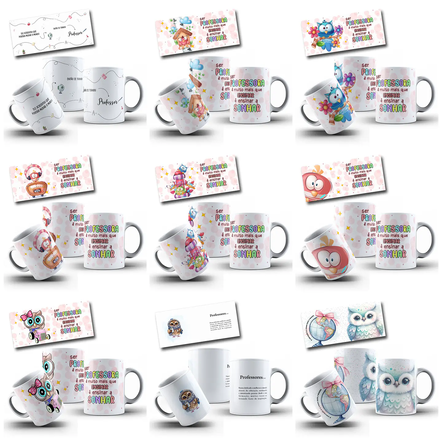44 Artes para Caneca Dia dos Professores Arquivo em Png 3